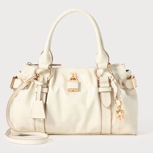 Aldo Alosaa Satchel Cream Shoulder Bag Top Handle Purse